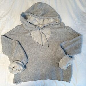 LA Hearts Keyhole Cropped Hoodie